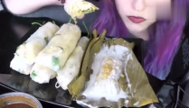 吃蜥蜴的吃播小姐姐,挑战味蕾极限的吃播小姐姐